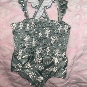 H&M Green Floral Swimsuit